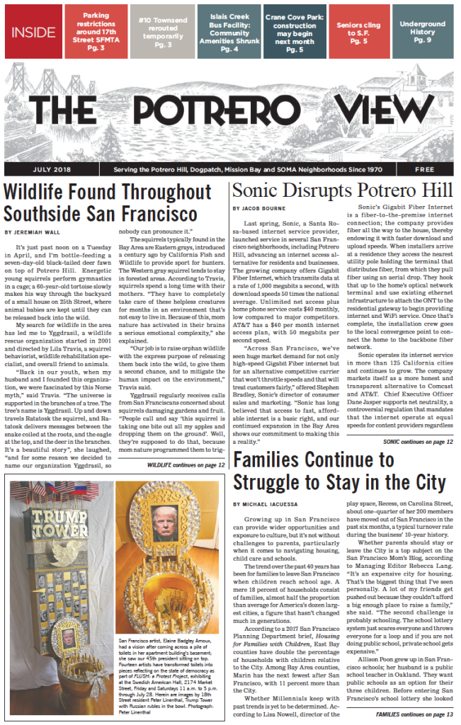 Potrero View July 2018 issue front page