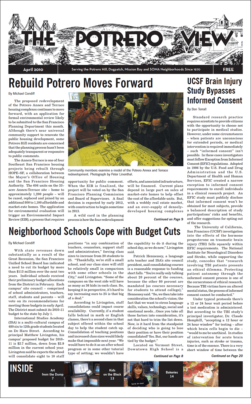 Potrero View front page: April 2010