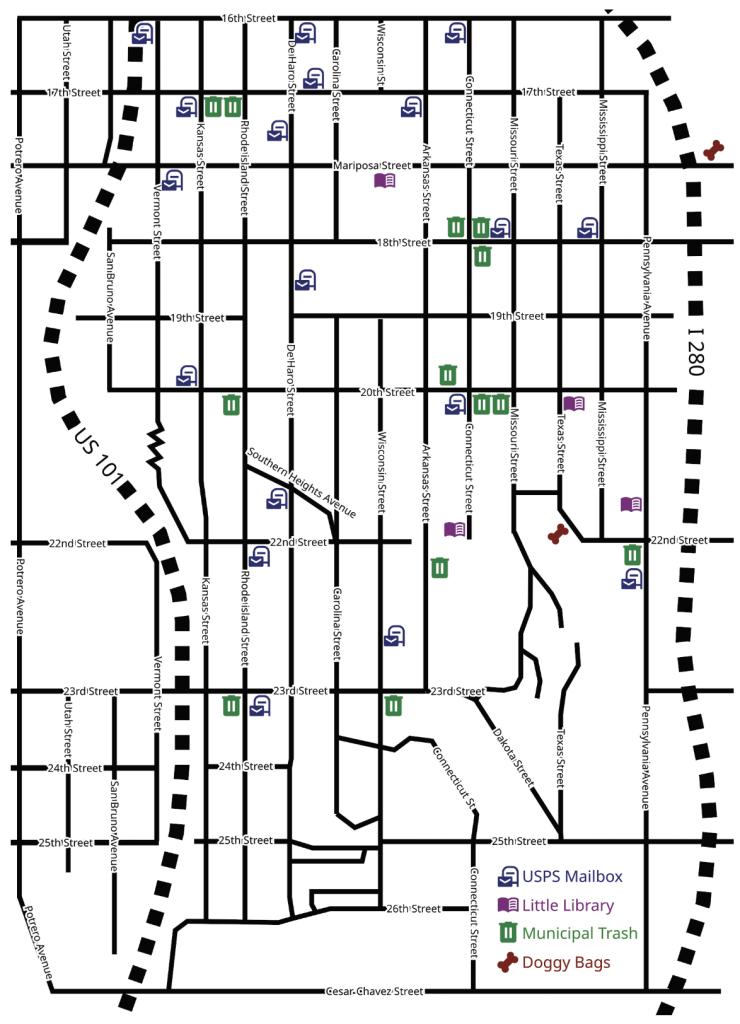 Map of Amenities - Potrero View